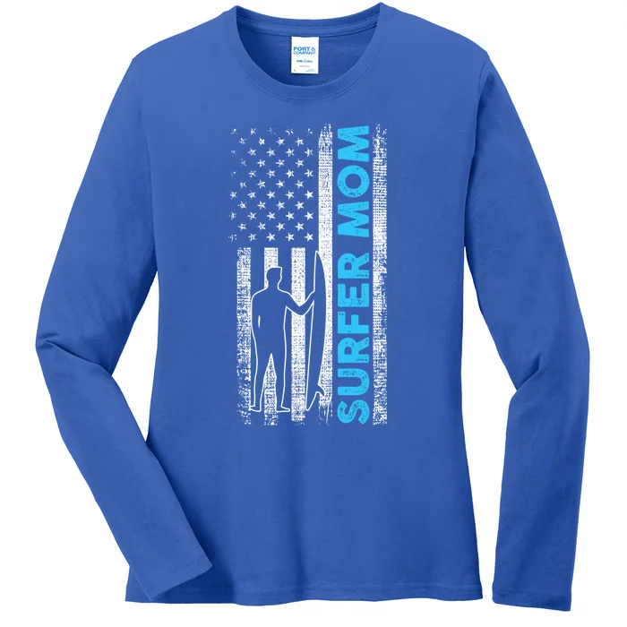 Surfing Mom Gift Ladies Long Sleeve Shirt