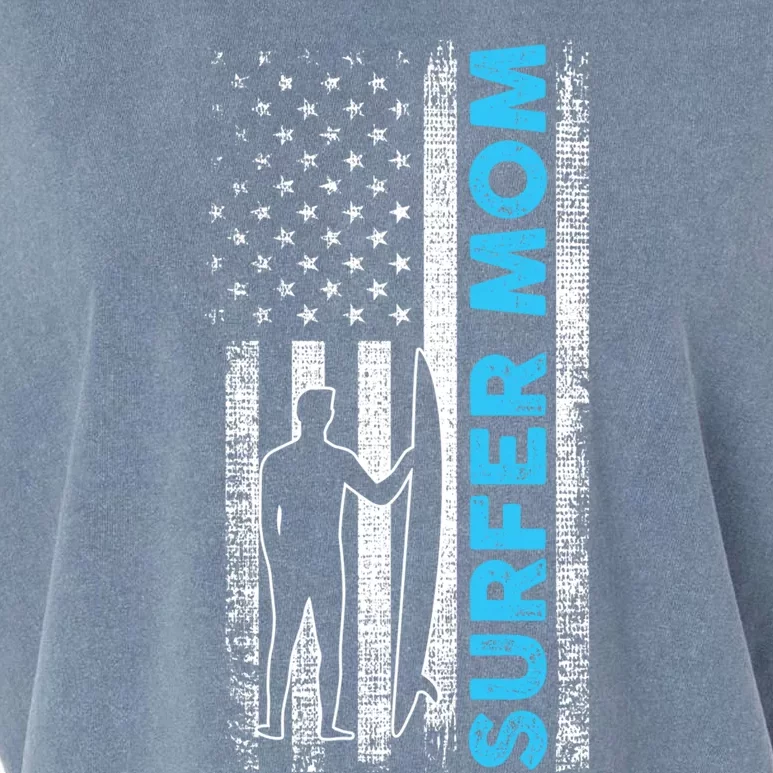 Surfing Mom Gift Garment-Dyed Women's Muscle Tee