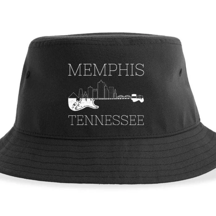 Souvenir Memphis Guitar Music Tennessee Memphis Sustainable Bucket Hat