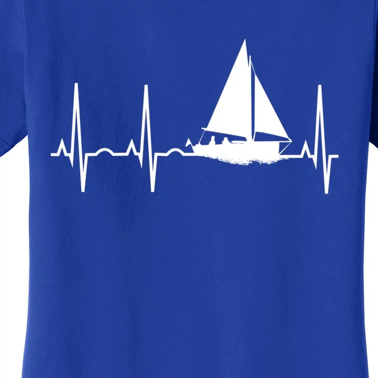 Sailing Meaningful Gift Boat Heartbeat Hooded Great Gift For Sailors Women's T-Shirt