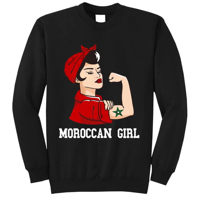 Strong Moroccan Girl Moroccan Flag Morocco Moroccan Pride Sweatshirt