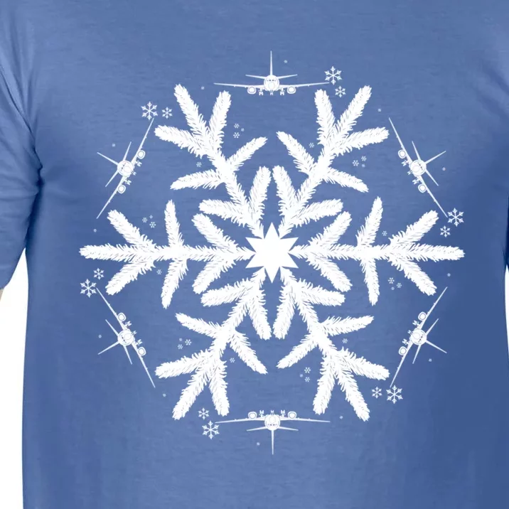 Snowflake Meaningful Gift Christmas Airplane Great Gift Comfort Colors T-Shirt