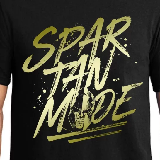 Spartan Mode Gold Gladiator Beast Workout Motivation Gym Cute Gift Pajama Set