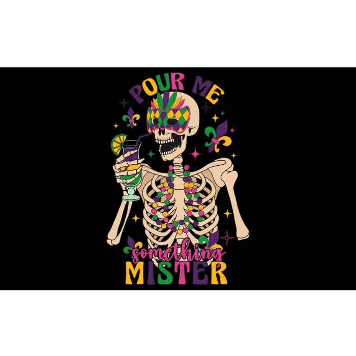 Skeleton Mardi Gras Pour Me Something Mister Fat Tuesday Celebration Gift Bumper Sticker