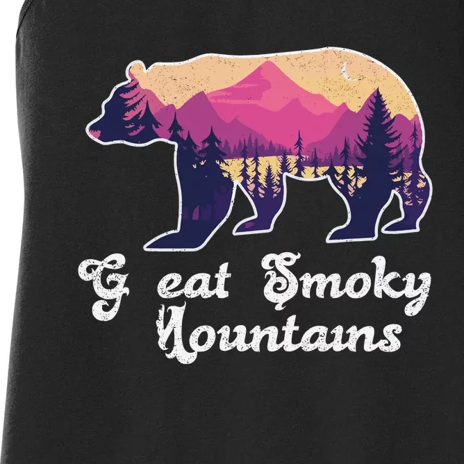 Smoky Mountains Gatlinburg Tennessee Souvenirs Women's Racerback Tank