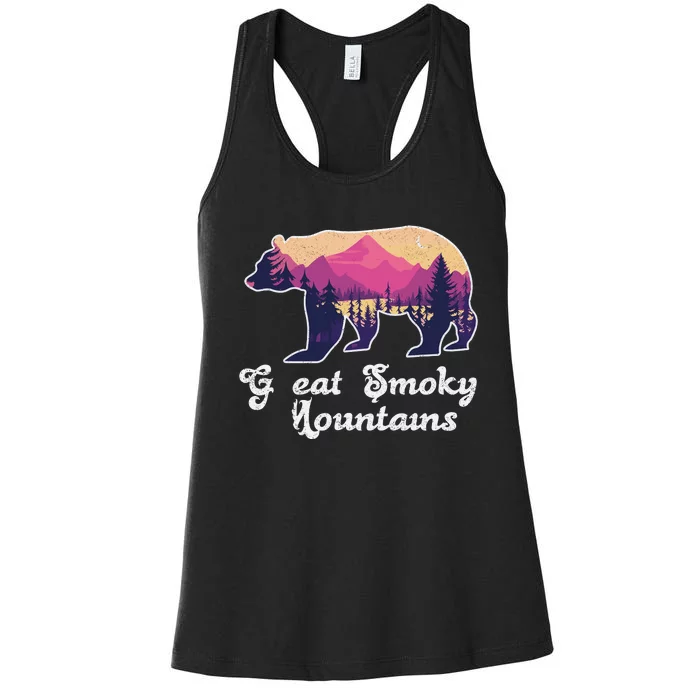 Smoky Mountains Gatlinburg Tennessee Souvenirs Women's Racerback Tank