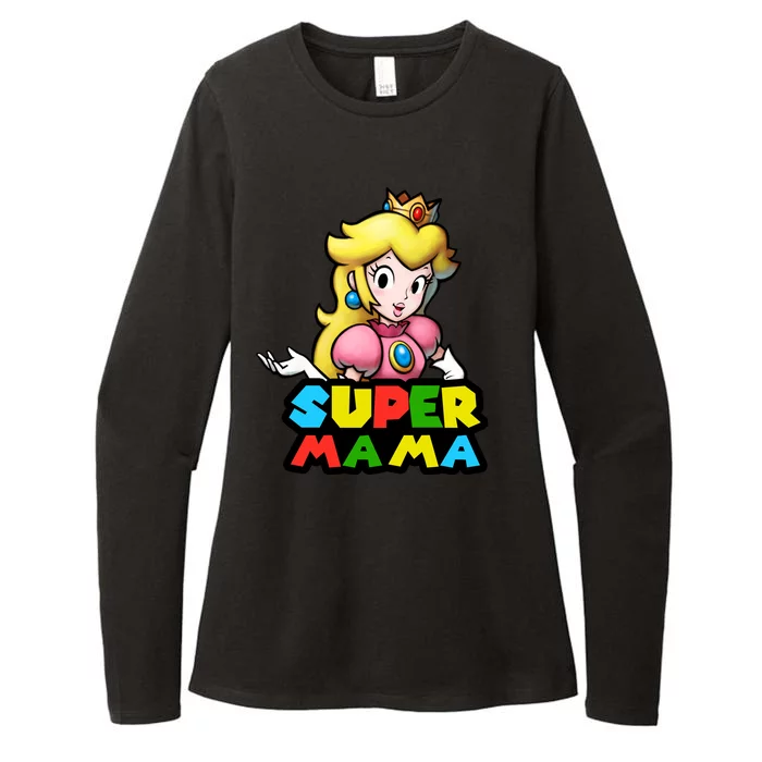 Super Mama Gamer Logo Womens CVC Long Sleeve Shirt