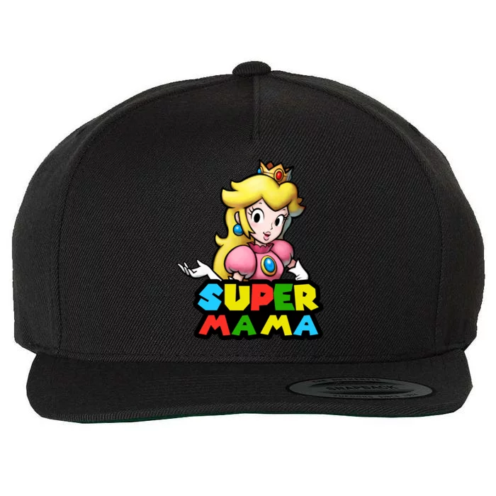 Super Mama Gamer Logo Wool Snapback Cap