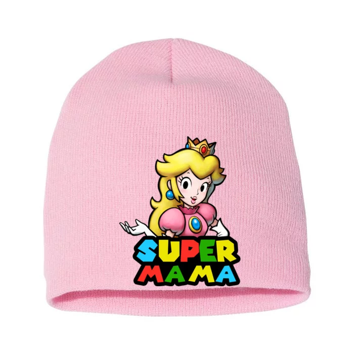 Super Mama Gamer Logo Short Acrylic Beanie