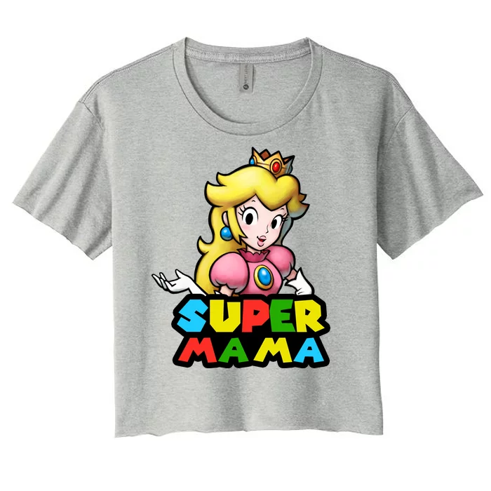 Super Mama Gamer Logo Women's Crop Top Tee