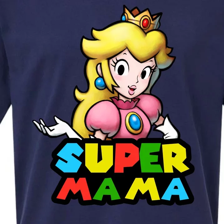 Super Mama Gamer Logo Sueded Cloud Jersey T-Shirt