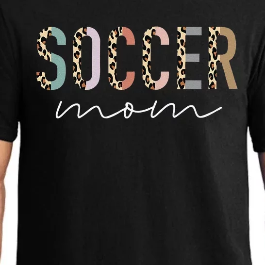 Soccer Mom Gifts Leopard Print Soccer Mama Mother's Day Pajama Set