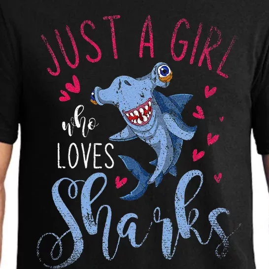 Sea Monster Gift Just A Girl Who Loves Shark Pajama Set