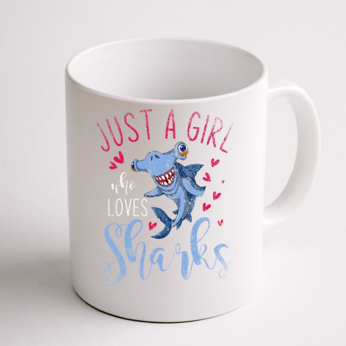 Sea Monster Gift Just A Girl Who Loves Shark Front & Back Coffee Mug