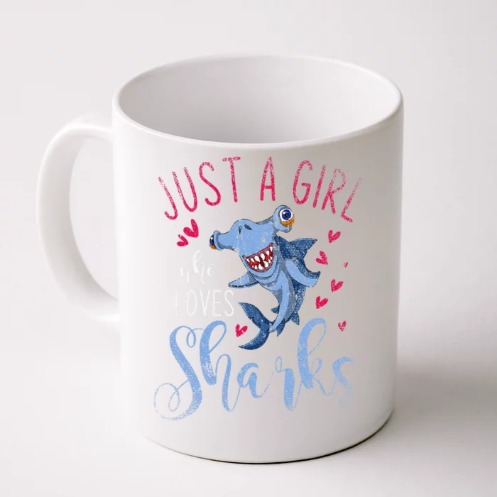 Sea Monster Gift Just A Girl Who Loves Shark Front & Back Coffee Mug