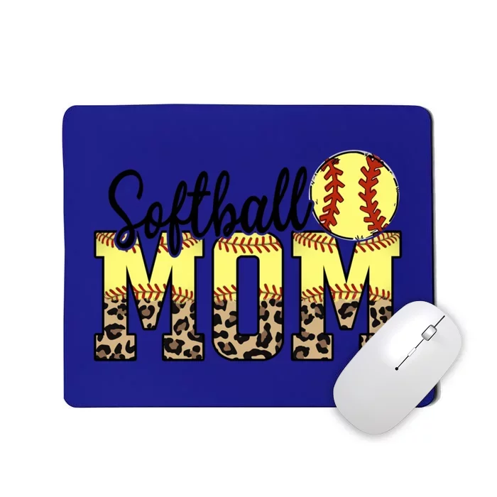 Softball Mom Gift Funny Ball Mom Cute Letter Gift Mousepad