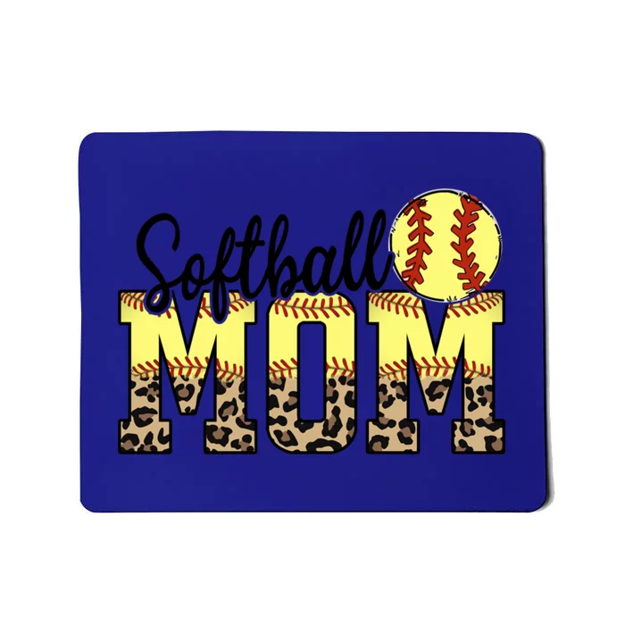 Softball Mom Gift Funny Ball Mom Cute Letter Gift Mousepad