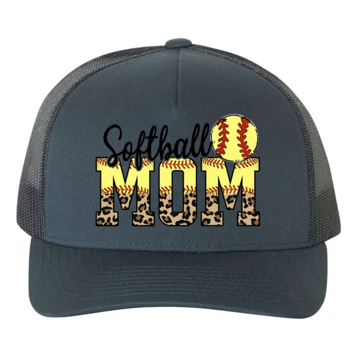 Softball Mom Gift Funny Ball Mom Cute Letter Gift Yupoong Adult 5-Panel Trucker Hat