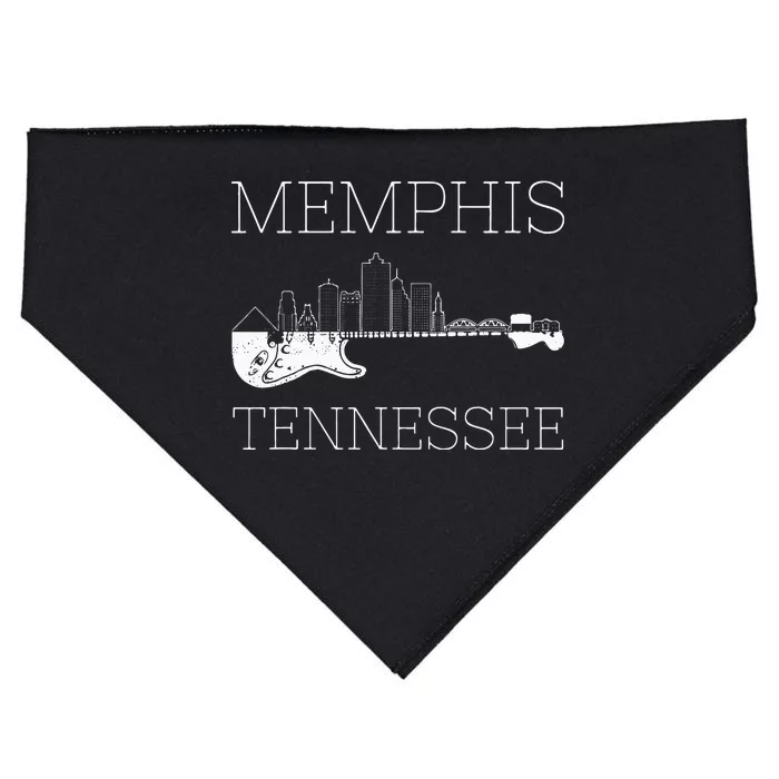 Souvenir Memphis Guitar Music Tennessee Memphis USA-Made Doggie Bandana