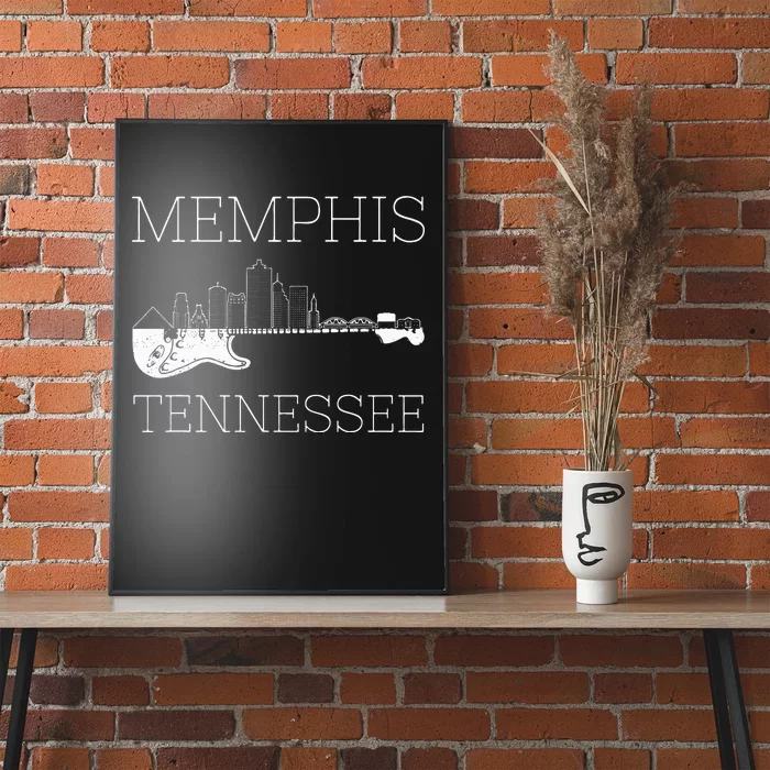 Souvenir Memphis Guitar Music Tennessee Memphis Poster