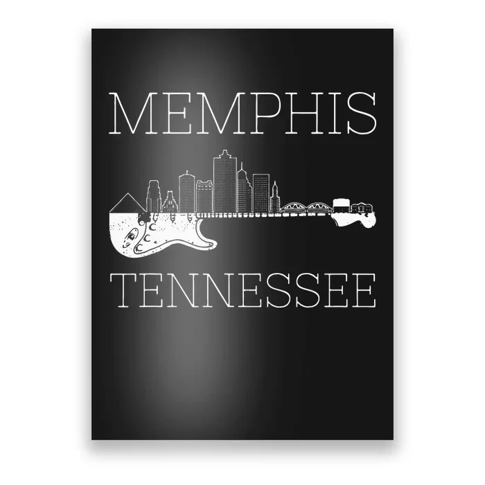 Souvenir Memphis Guitar Music Tennessee Memphis Poster