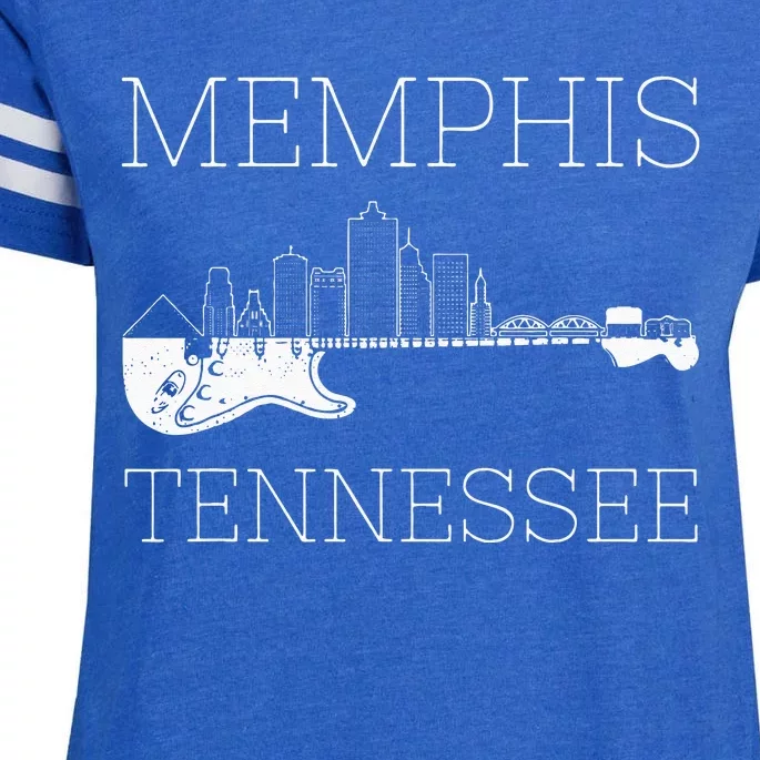 Souvenir Memphis Guitar Music Tennessee Memphis Enza Ladies Jersey Football T-Shirt