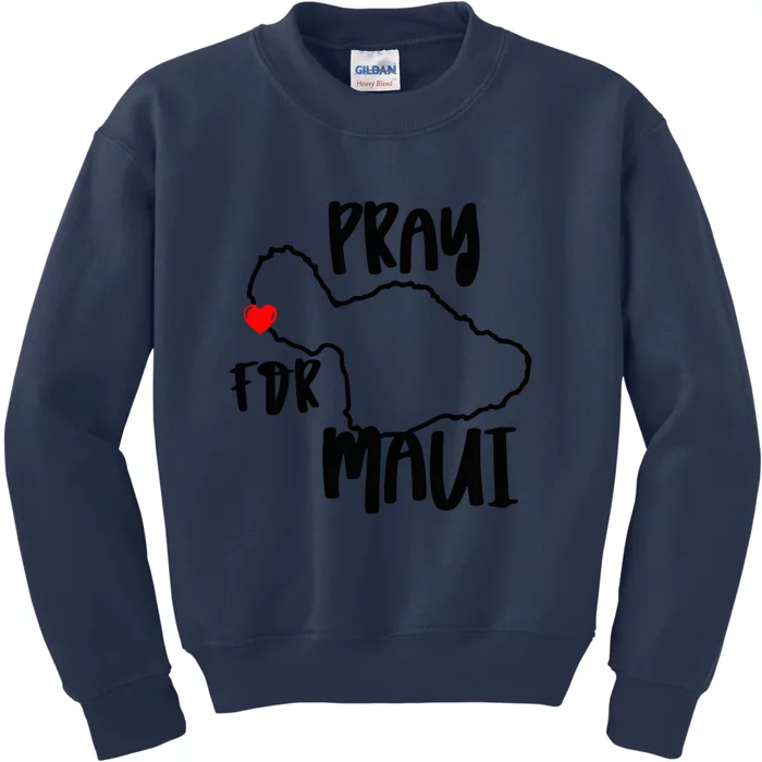 Support Maui Gift Pray For Maui Hawaii Strong Kids Sweatshirt