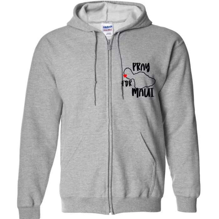 Support Maui Gift Pray For Maui Hawaii Strong Full Zip Hoodie