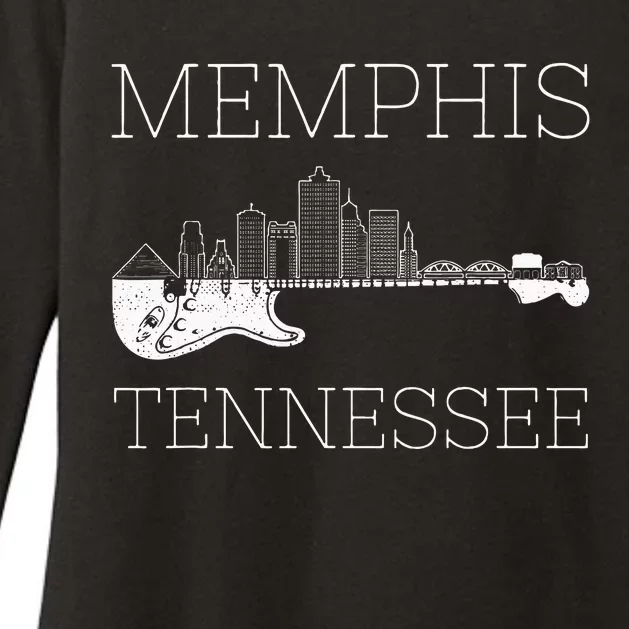 Souvenir Memphis Guitar Music Tennessee Memphis Womens CVC Long Sleeve Shirt