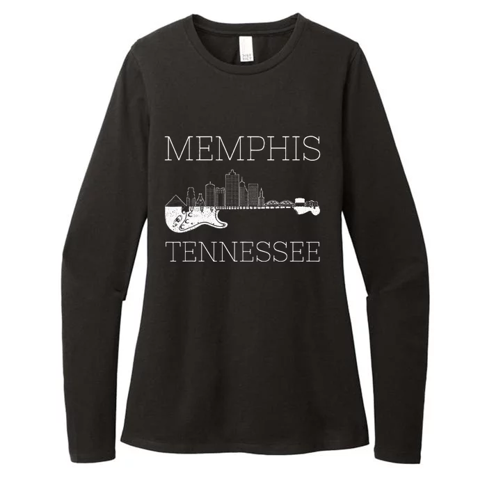 Souvenir Memphis Guitar Music Tennessee Memphis Womens CVC Long Sleeve Shirt