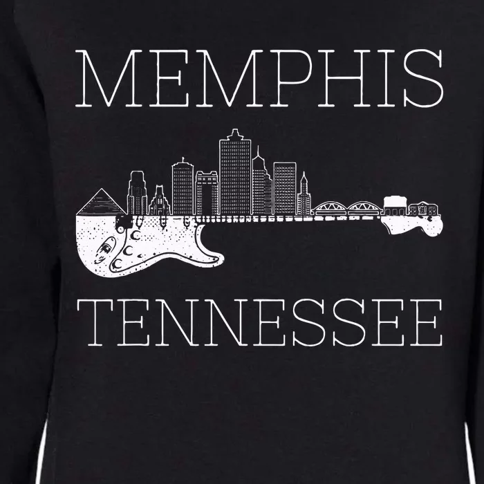 Souvenir Memphis Guitar Music Tennessee Memphis Womens California Wash Sweatshirt