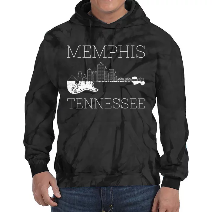 Souvenir Memphis Guitar Music Tennessee Memphis Tie Dye Hoodie