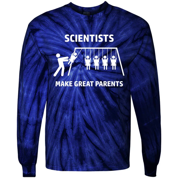 Scientists Make Great Parents Physicians Maths Physics Science Tie-Dye Long Sleeve Shirt