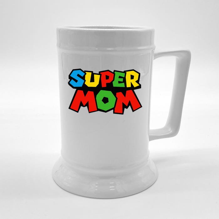 Super Mom Gamer Mothers Day Front & Back Beer Stein