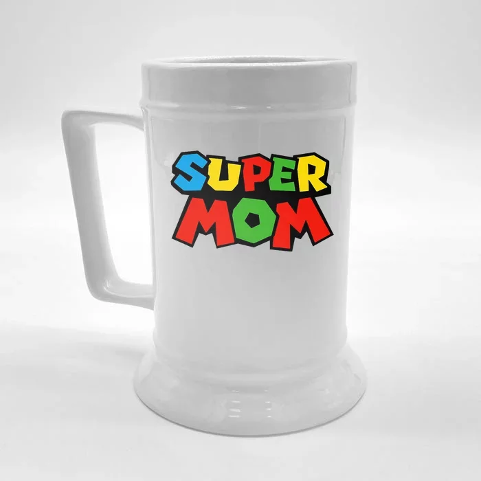 Super Mom Gamer Mothers Day Front & Back Beer Stein