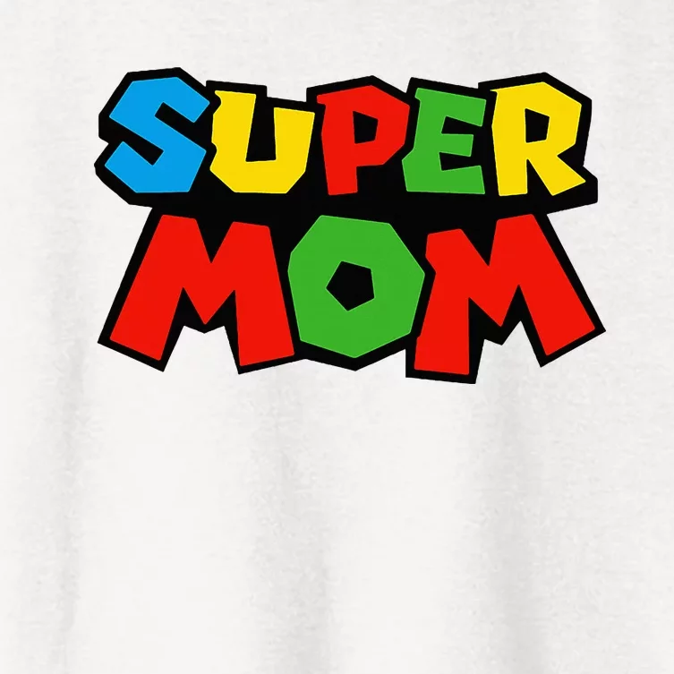 Super Mom Gamer Mothers Day Women's Crop Top Tee