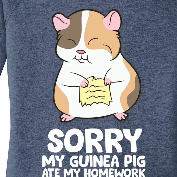 Sorry My Guinea Pig Ate My Homework Guinea Pig School Women's Perfect Tri Tunic Long Sleeve Shirt