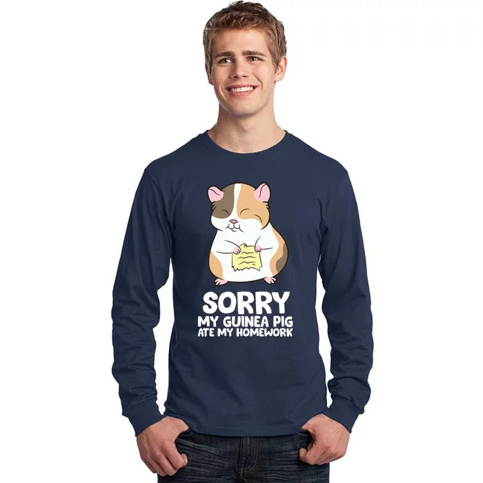 Sorry My Guinea Pig Ate My Homework Guinea Pig School Tall Long Sleeve T-Shirt