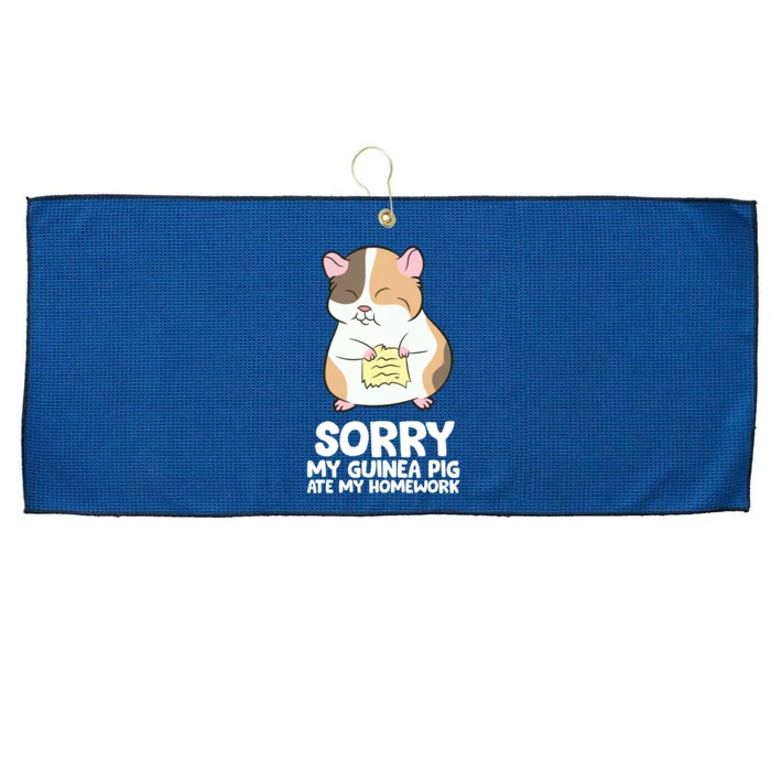 Sorry My Guinea Pig Ate My Homework Guinea Pig School Large Microfiber Waffle Golf Towel