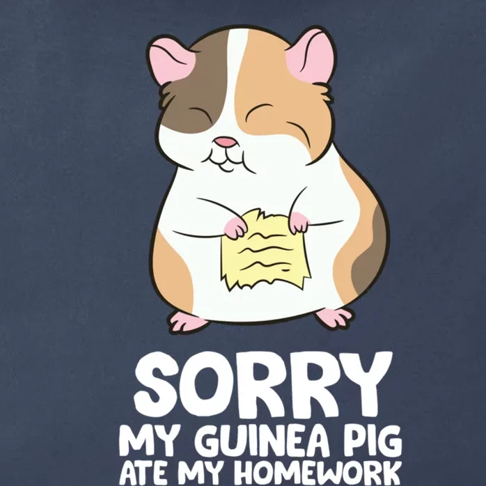 Sorry My Guinea Pig Ate My Homework Guinea Pig School Zip Tote Bag