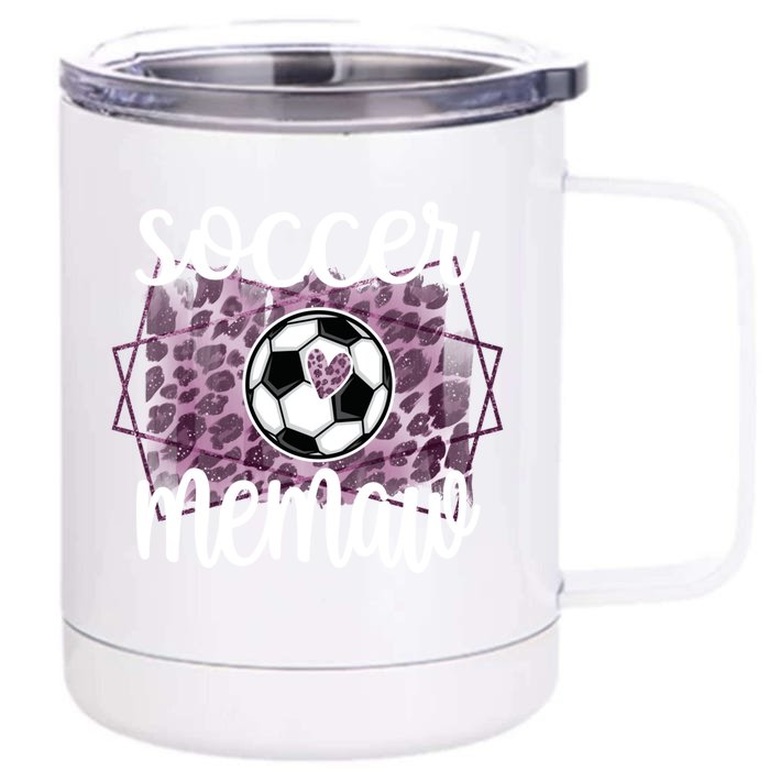 Soccer Memaw Grandma Memaw Of A Soccer Player Gift Front & Back 12oz Stainless Steel Tumbler Cup