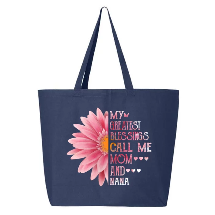 Sunflower My Greatest Blessings Call Me Mom And Nana Gift 25L Jumbo Tote