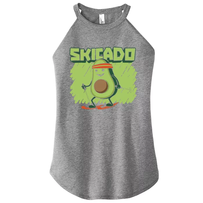 Skicado Meaningful Gift Winter Snow Sports Skier Ski Mountains Skiing Gift Women’s Perfect Tri Rocker Tank