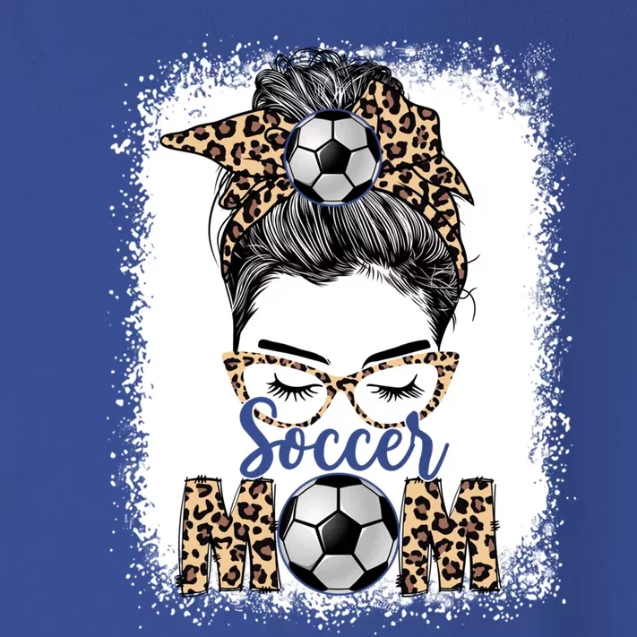 Soccer Mom Game Day Messy Bun Leopard Mothers Day Cute Gift Toddler Long Sleeve Shirt