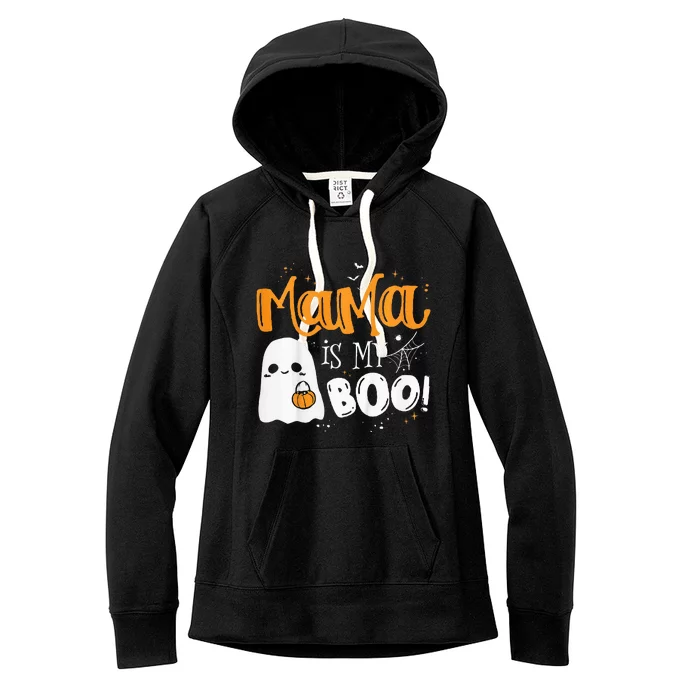 Spooky Mama Halloween Ghost Companion Women's Fleece Hoodie