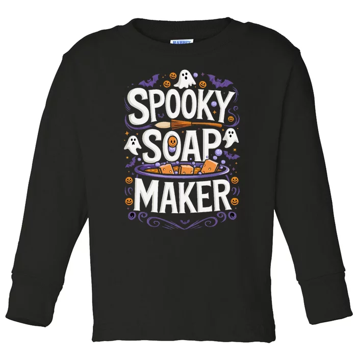 Soap Making Halloween Spooky Soap Maker Toddler Long Sleeve Shirt