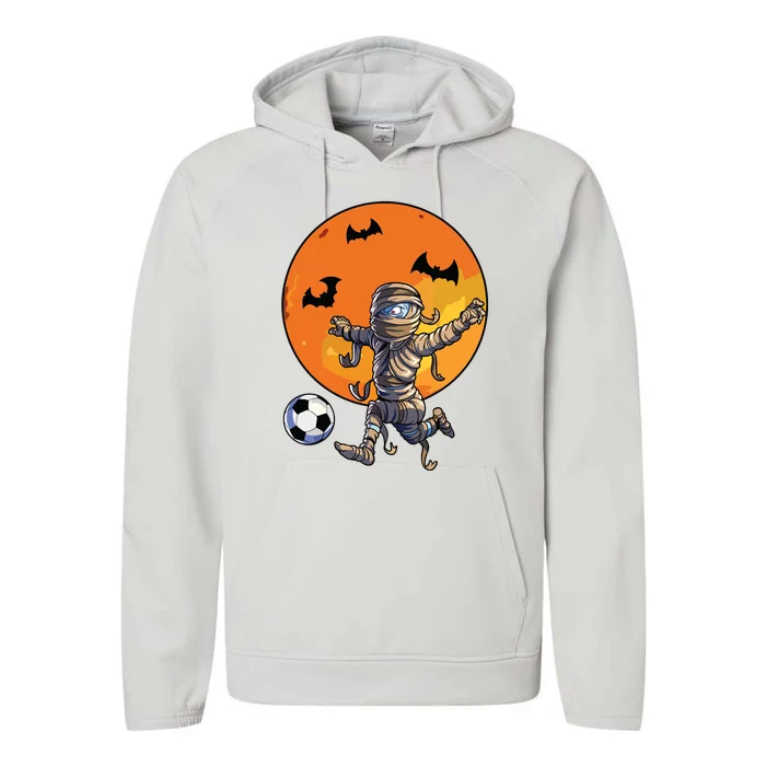 Soccer Mummy Halloween Boy Soccer Halloween Performance Fleece Hoodie