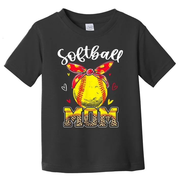 Softball Mom Headband Softball Ball Mothers Day Mama Toddler T-Shirt