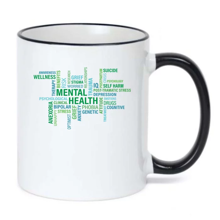 Support Mental Health Awareness Month Black Color Changing Mug