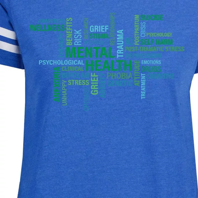 Support Mental Health Awareness Month Enza Ladies Jersey Football T-Shirt